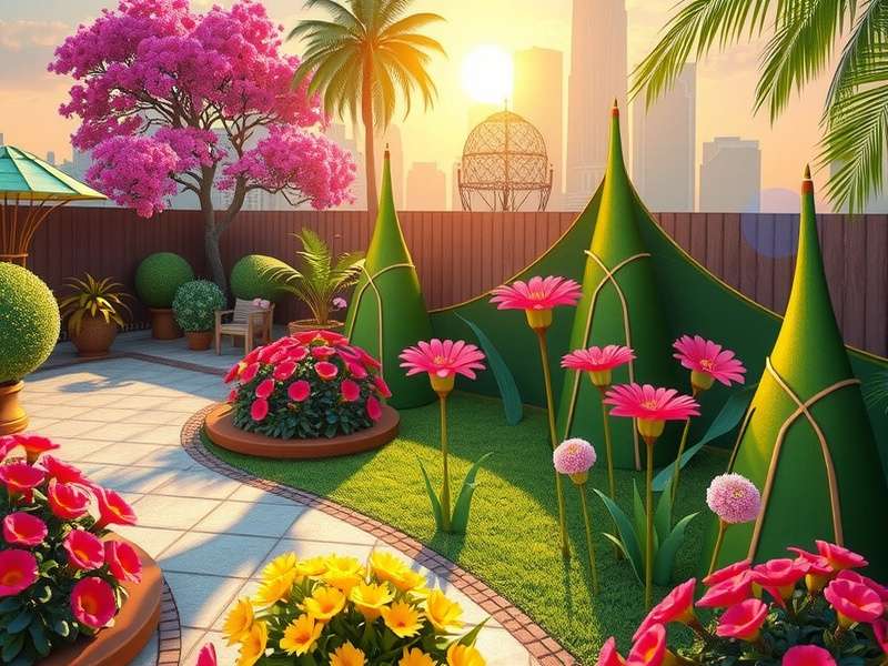 Gardenscapes gameplay screenshot showing garden and puzzles