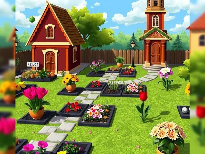 Gardenscapes गेम स्क्रीनशॉट - गार्डन डिजाइन और गेमप्ले