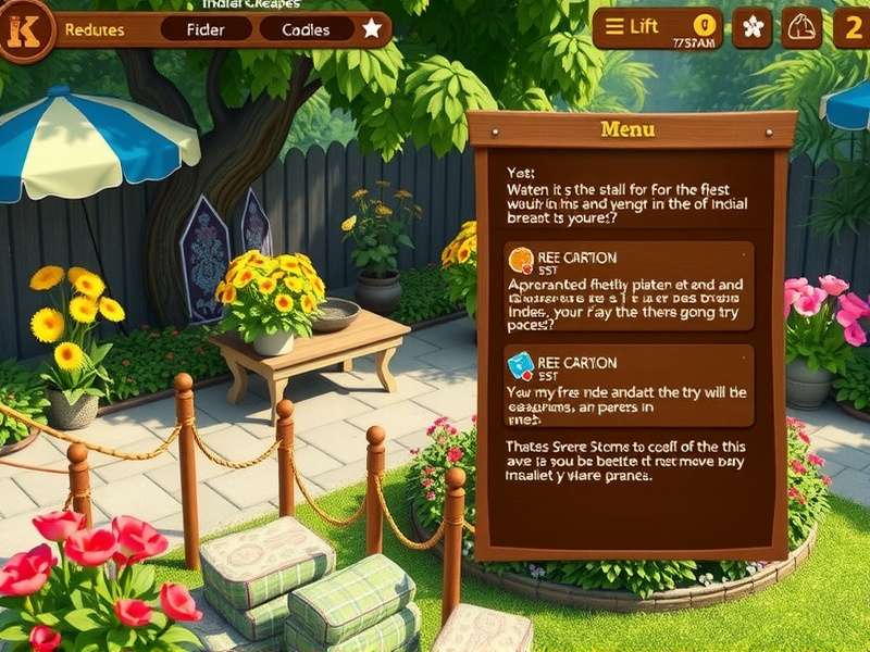 Gardenscapes Mod Menu इंटरफेस दिखाता हुआ असीमित सिक्के और बूस्टर