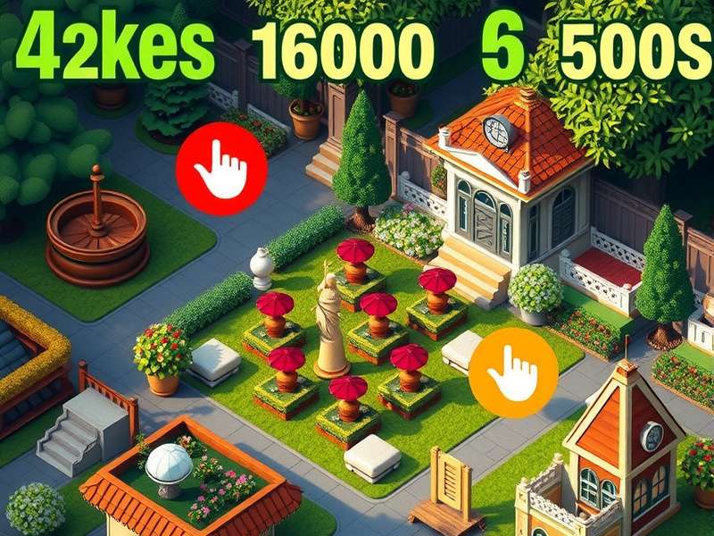 Gardenscapes gameplay screenshot showing coins and rewards