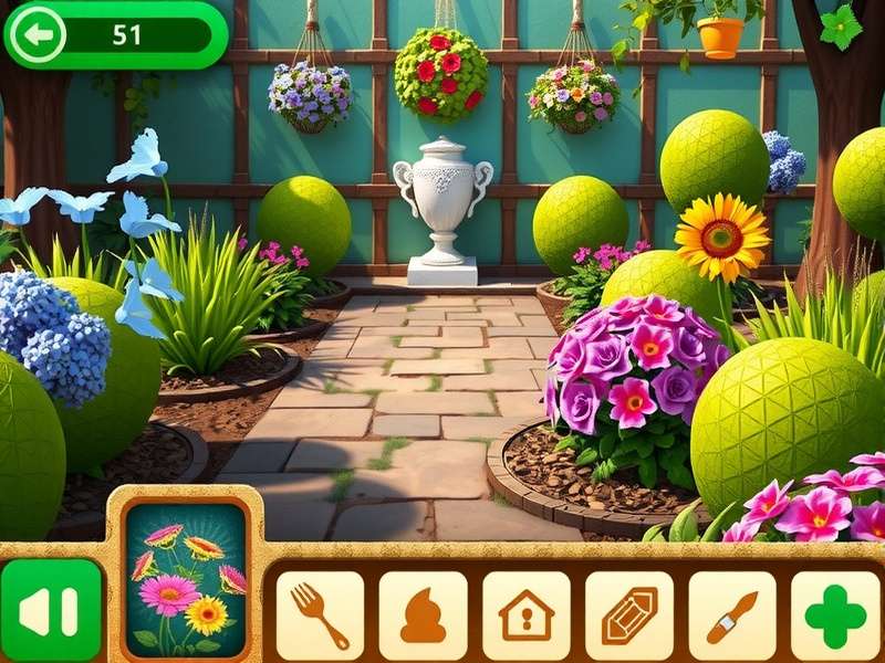Gardenscapes मैच-3 गेमप्ले और पावर-अप