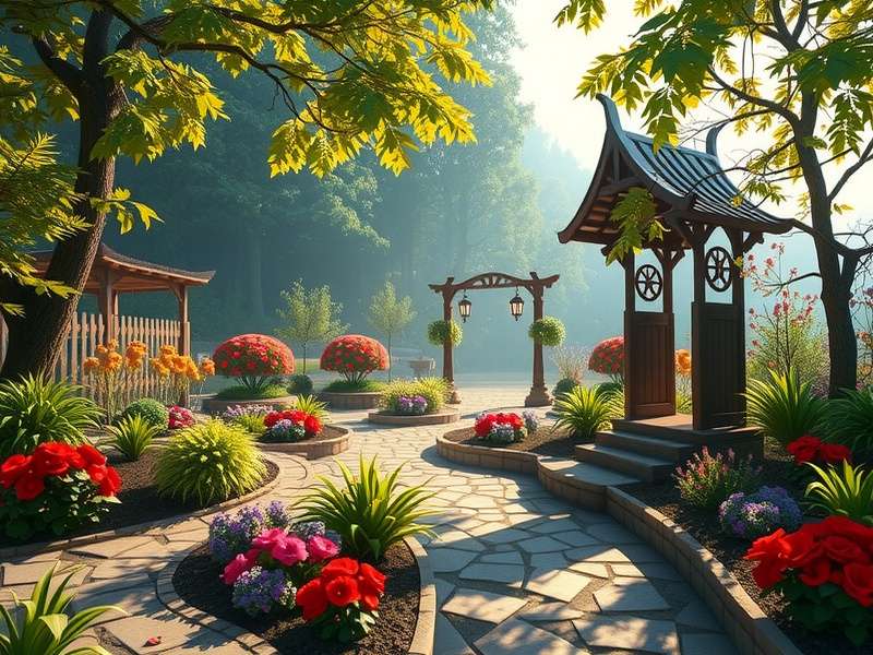 Gardenscapes गेम का प्रीव्यू - एक सुंदर गार्डन दृश्य