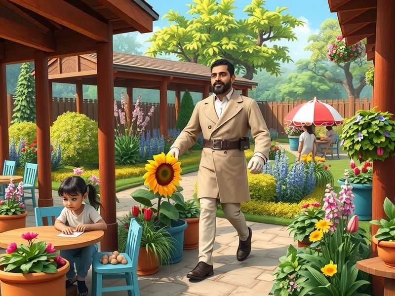 Gardenscapes गेम का Facebook इंटरफेस