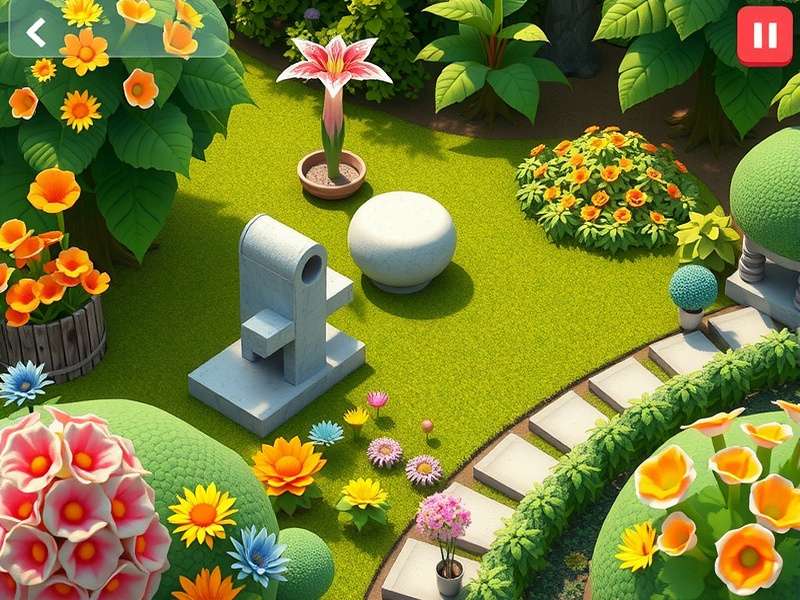 Gardenscapes App का गेमप्ले स्क्रीनशॉट हिंदी में