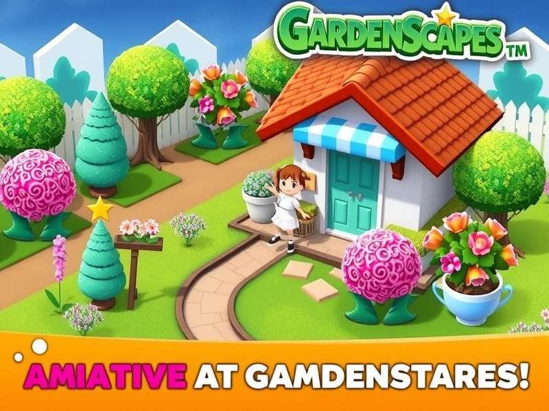 Gardenscapes Mod APK gameplay with unlimited stars interface