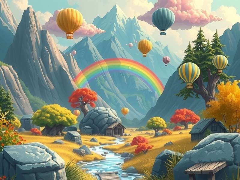 Lush Gardenscapes landscape with flowers, fountains, and pathways