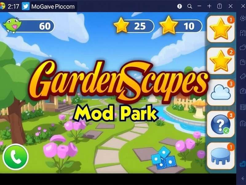 Gardenscapes Mod APK Gameplay with Unlimited Stars Interface