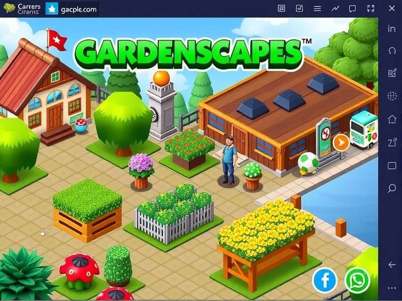 Gardenscapes Mod Apk gameplay showing unlimited stars and coins interface