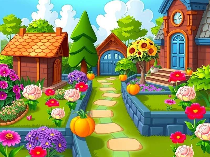 Gardenscapes Level 25 gameplay scene with garden bloom and match-3 puzzle elements