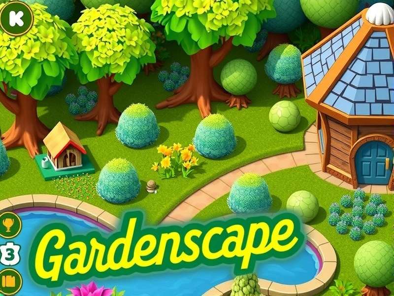 Gardenscapes Level 29 gameplay screenshot showing the mansion garden puzzle board