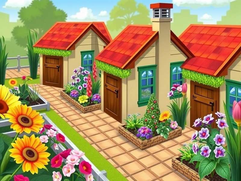 Gardenscapes free online gameplay screenshot with garden and puzzle elements