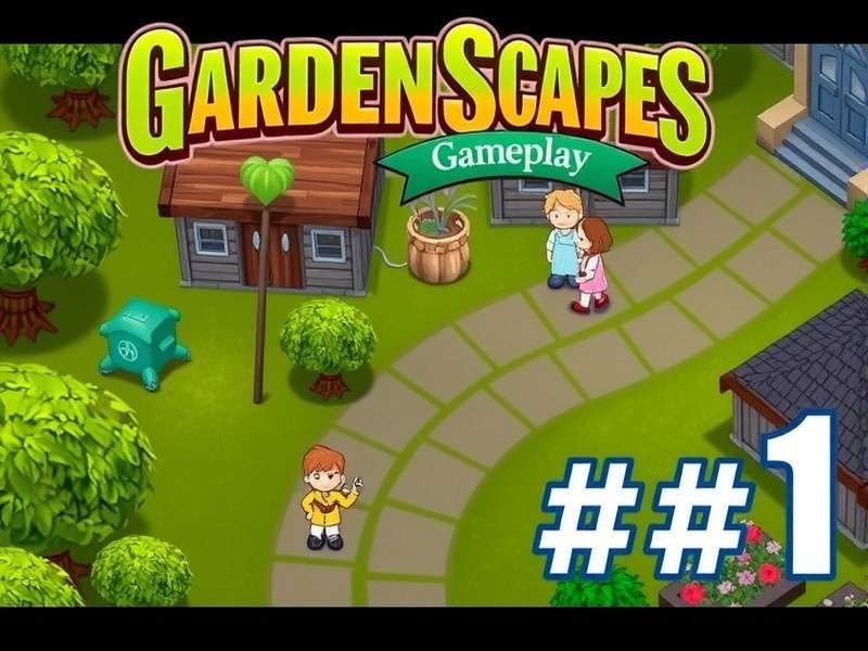 Gardenscapes Gameplay Part 1 — Restoring Austin's mansion garden with puzzle levels, stars, and boosters.