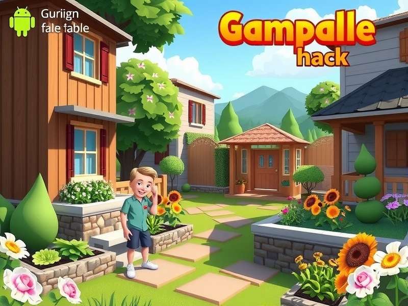 Gardenscapes gameplay on Android phone with garden restoration