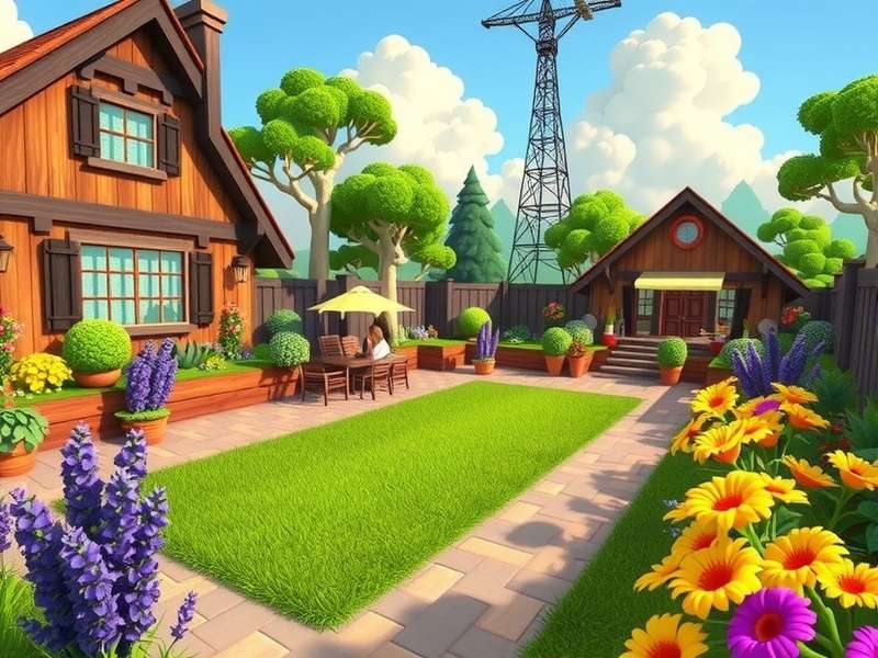 Gardenscapes Online Unblocked gameplay screenshot showing match-3 puzzle board with garden background