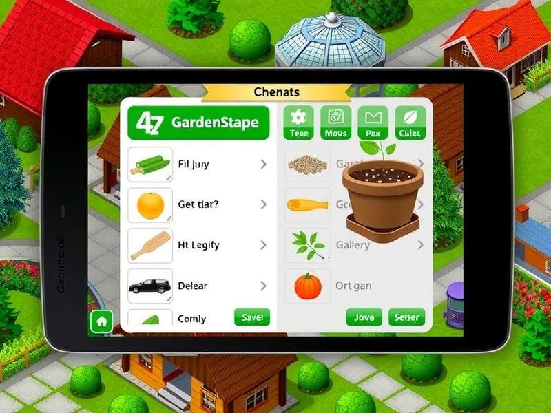 Gardenscapes Cheats For iPad – visual guide with garden and puzzle elements