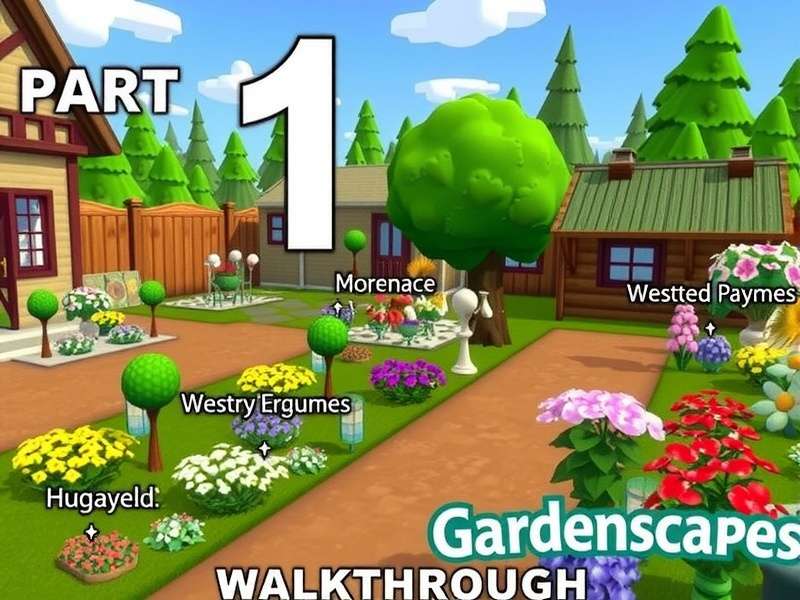 Gardenscapes Gameplay Walkthrough Part 1 – Austin in his grand garden with match-3 puzzles
